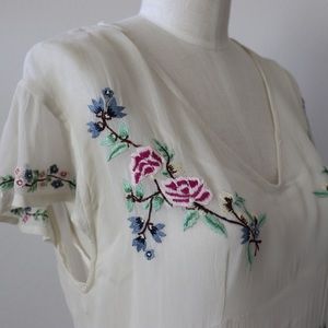 Sheer vintage embroidery dress